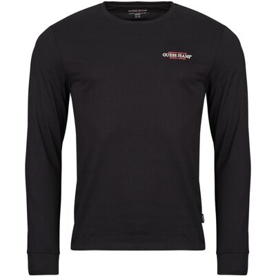 Μπλουζάκια με μακριά μανίκια Guess LS CN SLIM AMERICAN TR TEE Black Small αρσενικός Μπλουζάκια με μακριά μανίκια Guess LS CN SLIM AMERICAN TR TEE Black Small αρσενικός