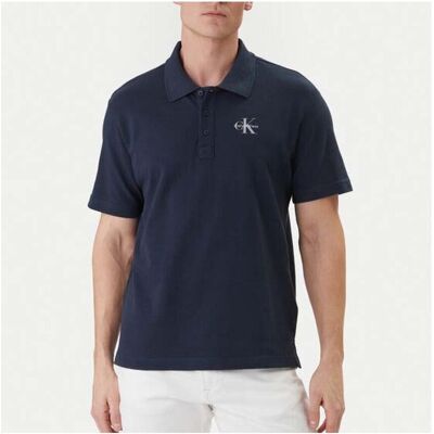 Πόλο με κοντά μανίκια Calvin Klein Jeans Monologo Casual Μπλέ Small αρσενικός Πόλο με κοντά μανίκια Calvin Klein Jeans Monologo Casual Μπλέ Small αρσενικός