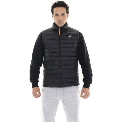 Σακάκια Leone 1947 Man Jacket Sleeveless Full Zip Basic Black Extra Small αρσενικός Σακάκια Leone 1947 Man Jacket Sleeveless Full Zip Basic Black Extra Small αρσενικός