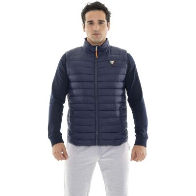 Σακάκια Leone 1947 Man Jacket Sleeveless Full Zip Basic Μπλέ Small αρσενικός Σακάκια Leone 1947 Man Jacket Sleeveless Full Zip Basic Μπλέ Small αρσενικός