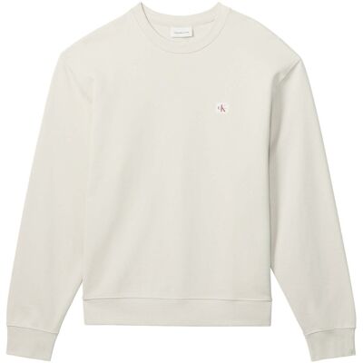 Fleece Calvin Klein Jeans Ls Eu 350Terry Badge Beige Extra Small αρσενικός Fleece Calvin Klein Jeans Ls Eu 350Terry Badge Beige Extra Small αρσενικός