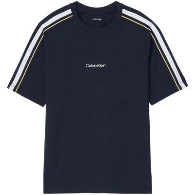 T-shirt με κοντά μανίκια Calvin Klein Jeans Ss Tape Tee Μπλέ Extra Small αρσενικός T-shirt με κοντά μανίκια Calvin Klein Jeans Ss Tape Tee Μπλέ Extra Small αρσενικός