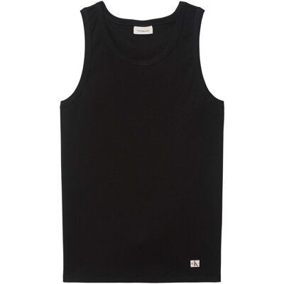 Αμάνικα/T-shirts χωρίς μανίκια Calvin Klein Jeans 2X2 Rib Badge Tank T Black Large αρσενικός Αμάνικα/T-shirts χωρίς μανίκια Calvin Klein Jeans 2X2 Rib Badge Tank T Black Large αρσενικός