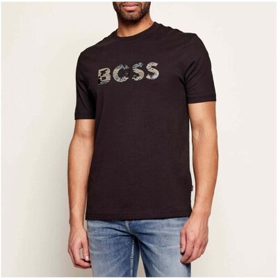 T-shirt με κοντά μανίκια BOSS Te Insignia Black Medium αρσενικός T-shirt με κοντά μανίκια BOSS Te Insignia Black Medium αρσενικός