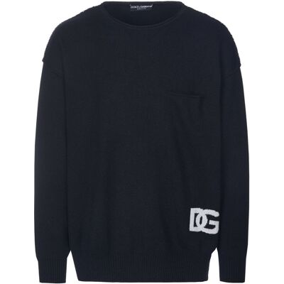 Πουλόβερ D&G; - Black Medium αρσενικός Πουλόβερ D&G; - Black Medium αρσενικός