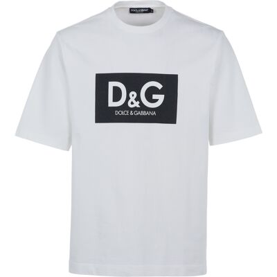 T-shirt με κοντά μανίκια D&G; - Άσπρο Small αρσενικός T-shirt με κοντά μανίκια D&G; - Άσπρο Small αρσενικός