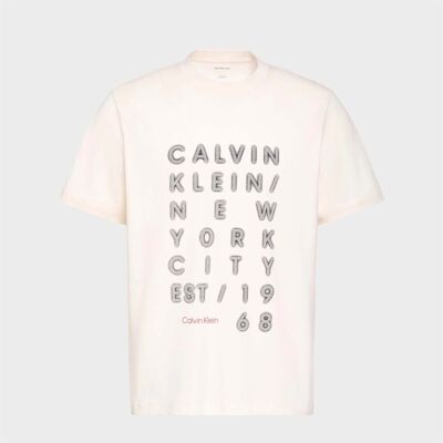 T-shirt με κοντά μανίκια Calvin Klein Jeans Lv04rf814g Beige Large αρσενικός T-shirt με κοντά μανίκια Calvin Klein Jeans Lv04rf814g Beige Large αρσενικός