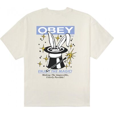 T-shirt με κοντά μανίκια Obey enjoy the magic Άσπρο Small αρσενικός T-shirt με κοντά μανίκια Obey enjoy the magic Άσπρο Small αρσενικός