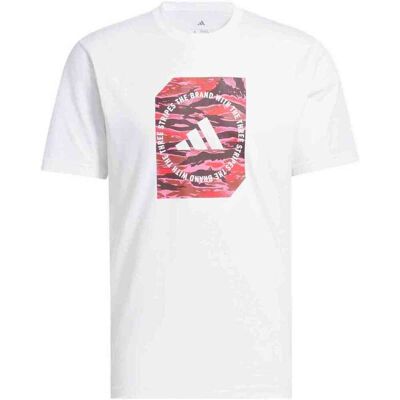 T-shirt με κοντά μανίκια adidas JI6763 Άσπρο Large αρσενικός T-shirt με κοντά μανίκια adidas JI6763 Άσπρο Large αρσενικός