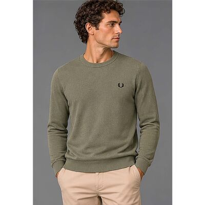 Φούτερ Fred Perry Fp Pique Stitch Jumper Green 2X-Large αρσενικός Φούτερ Fred Perry Fp Pique Stitch Jumper Green 2X-Large αρσενικός
