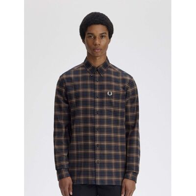 Πουκάμισο με μακριά μανίκια Fred Perry Fp Brushed Twill Tartan Shirt Brown Small αρσενικός Πουκάμισο με μακριά μανίκια Fred Perry Fp Brushed Twill Tartan Shirt Brown Small αρσενικός