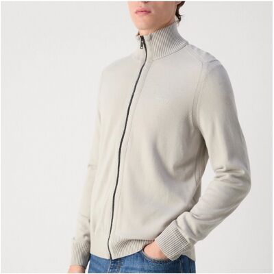 Πουλόβερ BOSS Avac Fz Beige Small αρσενικός Πουλόβερ BOSS Avac Fz Beige Small αρσενικός