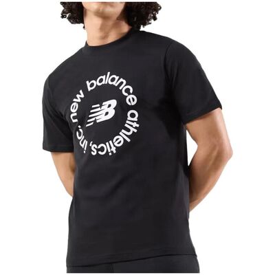 T-shirt με κοντά μανίκια New Balance T-shirt mt43907-bk 100% coton Black Medium αρσενικός T-shirt με κοντά μανίκια New Balance T-shirt mt43907-bk 100% coton Black Medium αρσενικός