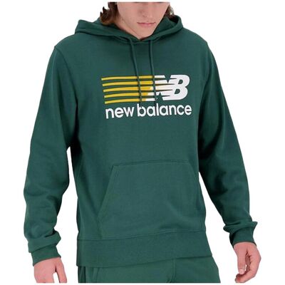 Φούτερ New Balance Sweat à capuche avec logo graphique en vert Green Small αρσενικός Φούτερ New Balance Sweat à capuche avec logo graphique en vert Green Small αρσενικός