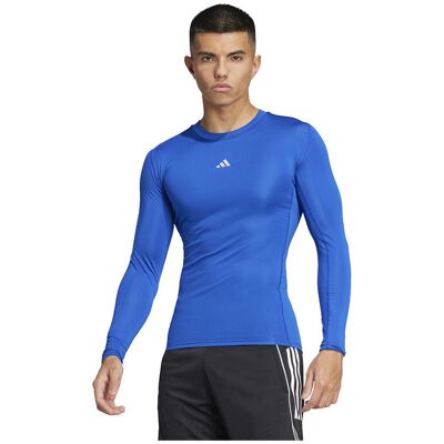 Μπλουζάκια με μακριά μανίκια adidas T-shirt Techfit première couche sous une tenue de sport Μπλέ Extra Large αρσενικός Μπλουζάκια με μακριά μανίκια adidas T-shirt Techfit première couche sous une tenue de sport Μπλέ Extra Large αρσενικός