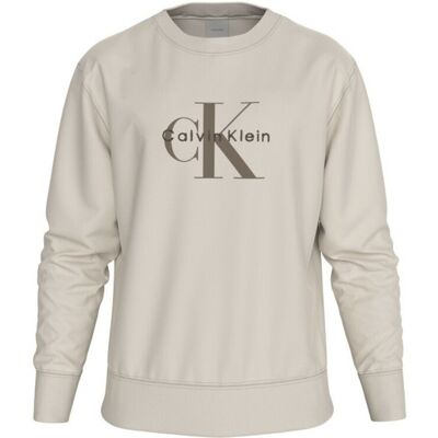 Πουλόβερ Calvin Klein Jeans Ls Eu 350terry Monologo Άσπρο Extra Large αρσενικός Πουλόβερ Calvin Klein Jeans Ls Eu 350terry Monologo Άσπρο Extra Large αρσενικός