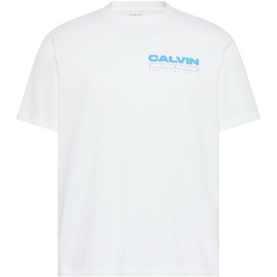 T-shirts & Polos Calvin Klein Jeans Lv04rg827g Calvin Disc Stack Graphi Άσπρο Large αρσενικός T-shirts & Polos Calvin Klein Jeans Lv04rg827g Calvin Disc Stack Graphi Άσπρο Large αρσενικός