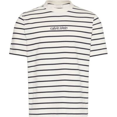 T-shirts & Polos Calvin Klein Jeans Lv04rg236g Stripe Easy All Night Lo Άσπρο Medium αρσενικός T-shirts & Polos Calvin Klein Jeans Lv04rg236g Stripe Easy All Night Lo Άσπρο Medium αρσενικός