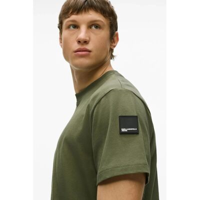 T-shirts & Polos Karl Lagerfeld A3m17003 Klj Reg Rubber Patch Tee Green Extra Large αρσενικός T-shirts & Polos Karl Lagerfeld A3m17003 Klj Reg Rubber Patch Tee Green Extra Large αρσενικός