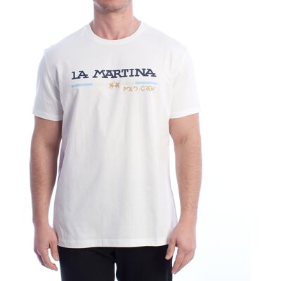T-shirt με κοντά μανίκια La Martina XMR311-JS206 Άσπρο 2X-Large αρσενικός T-shirt με κοντά μανίκια La Martina XMR311-JS206 Άσπρο 2X-Large αρσενικός