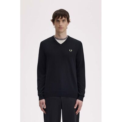 Φούτερ Fred Perry Fp Classic V Neck Jumper Black Small αρσενικός Φούτερ Fred Perry Fp Classic V Neck Jumper Black Small αρσενικός