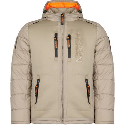 Χοντρό μπουφάν Geographical Norway BEACHWOOD Beige 2X-Large αρσενικός Χοντρό μπουφάν Geographical Norway BEACHWOOD Beige 2X-Large αρσενικός