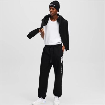 Παντελόνια Karl Lagerfeld Klj Text Logo Slim Sweatpa Black Medium αρσενικός Παντελόνια Karl Lagerfeld Klj Text Logo Slim Sweatpa Black Medium αρσενικός