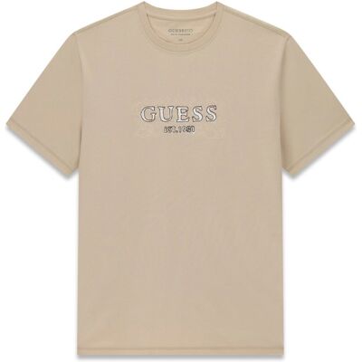 T-shirt με κοντά μανίκια Guess Cn Ss Box Logo Ropes Tee Beige Small αρσενικός T-shirt με κοντά μανίκια Guess Cn Ss Box Logo Ropes Tee Beige Small αρσενικός