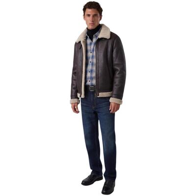 Μπουφάν Guess SHEARLING JACKET M6BL40 W4152 Brown Extra Large αρσενικός Μπουφάν Guess SHEARLING JACKET M6BL40 W4152 Brown Extra Large αρσενικός
