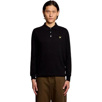 Πουλόβερ Lyle & Scott Cotton Merino Long Sleeve Knit 263MLSKN2113VC Black 2X-Large αρσενικός Πουλόβερ Lyle & Scott Cotton Merino Long Sleeve Knit 263MLSKN2113VC Black 2X-Large αρσενικός