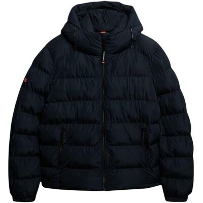 Σακάκια Superdry Hooded Sports Puffer Jacket SDM5011905A Μπλέ Small αρσενικός Σακάκια Superdry Hooded Sports Puffer Jacket SDM5011905A Μπλέ Small αρσενικός