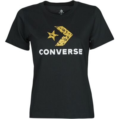 T-shirt με κοντά μανίκια Converse STAR CHEVRON HYBRID FLOWER INFILL CLASSIC TEE Black Large θηλυκός T-shirt με κοντά μανίκια Converse STAR CHEVRON HYBRID FLOWER INFILL CLASSIC TEE Black Large θηλυκός