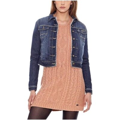 Τζιν Μπουφάν/Jacket Pepe jeans PL400580 Μπλέ Small θηλυκός Τζιν Μπουφάν/Jacket Pepe jeans PL400580 Μπλέ Small θηλυκός