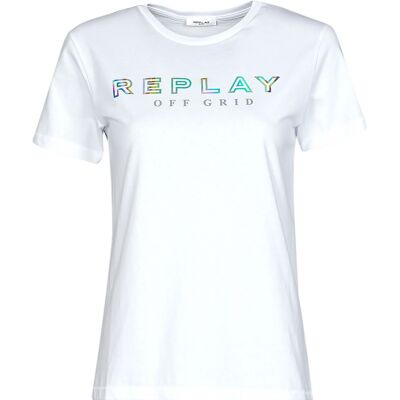 T-shirt με κοντά μανίκια Replay W3318C Άσπρο Extra Small θηλυκός T-shirt με κοντά μανίκια Replay W3318C Άσπρο Extra Small θηλυκός
