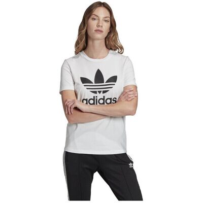 T-shirt με κοντά μανίκια adidas adidas Trefoil Tee Άσπρο FR 36 θηλυκός T-shirt με κοντά μανίκια adidas adidas Trefoil Tee Άσπρο FR 36 θηλυκός