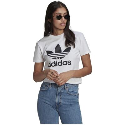 T-shirt με κοντά μανίκια adidas adidas Adicolor Classics Trefoil Tee Άσπρο FR 36 θηλυκός T-shirt με κοντά μανίκια adidas adidas Adicolor Classics Trefoil Tee Άσπρο FR 36 θηλυκός