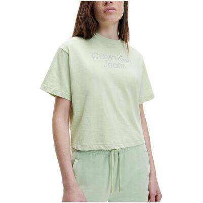 T-shirt με κοντά μανίκια Calvin Klein Jeans J20J218260 L99 Green Large θηλυκός T-shirt με κοντά μανίκια Calvin Klein Jeans J20J218260 L99 Green Large θηλυκός