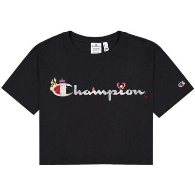 T-shirt με κοντά μανίκια Champion 115045 KK001 Black Small θηλυκός T-shirt με κοντά μανίκια Champion 115045 KK001 Black Small θηλυκός