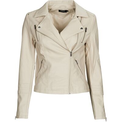 Δερμάτινο Μπουφάν Only ONLGEMMA FAUX LEATHER BIKER OTW NOOS Beige FR 36 θηλυκός Δερμάτινο Μπουφάν Only ONLGEMMA FAUX LEATHER BIKER OTW NOOS Beige FR 36 θηλυκός