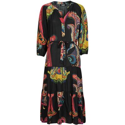 Μακριά Φορέματα Desigual ODYSSEY Black Large θηλυκός Μακριά Φορέματα Desigual ODYSSEY Black Large θηλυκός