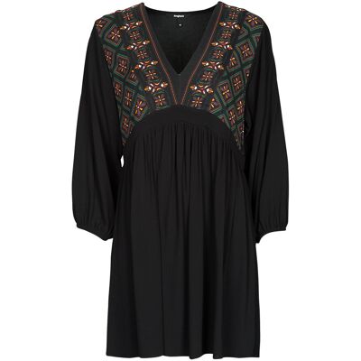 Κοντά Φορέματα Desigual MARIAN Black Medium Κοντά Φορέματα Desigual MARIAN Black Medium