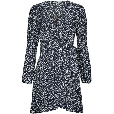 Κοντά Φορέματα Only ONLCARLY L/S WRAP SHORT DRESS Marine FR 40 Κοντά Φορέματα Only ONLCARLY L/S WRAP SHORT DRESS Marine FR 40