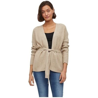 Μπουφάν / Ζακέτες Vila Ril Cardigan L/S - Natural Melange Άσπρο Large θηλυκός Μπουφάν / Ζακέτες Vila Ril Cardigan L/S - Natural Melange Άσπρο Large θηλυκός