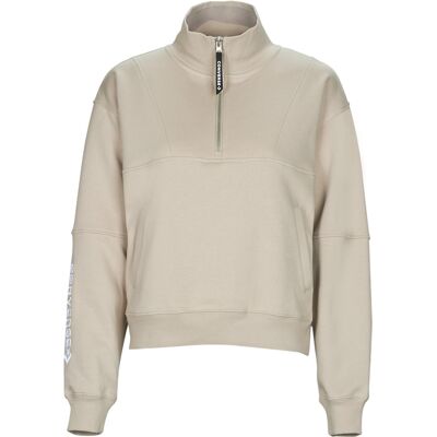Fleece Converse FASHION HALF-ZIP Beige Small θηλυκός Fleece Converse FASHION HALF-ZIP Beige Small θηλυκός