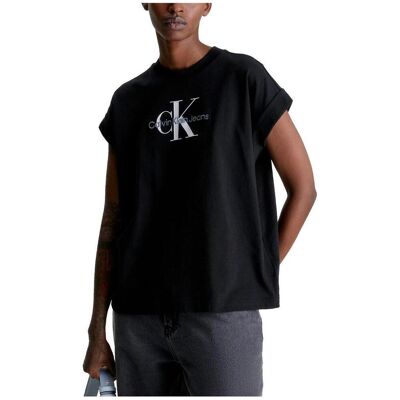 T-shirt με κοντά μανίκια Calvin Klein Jeans J20J220717 Black Extra Small θηλυκός T-shirt με κοντά μανίκια Calvin Klein Jeans J20J220717 Black Extra Small θηλυκός