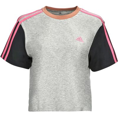 T-shirt με κοντά μανίκια adidas 3S CR TOP Grey Large θηλυκός T-shirt με κοντά μανίκια adidas 3S CR TOP Grey Large θηλυκός