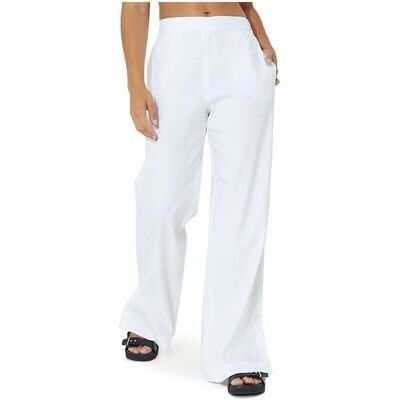 Παντελόνια Calvin Klein Jeans LINEN WIDE LEG PANTS WOMEN multicolour Small θηλυκός Παντελόνια Calvin Klein Jeans LINEN WIDE LEG PANTS WOMEN multicolour Small θηλυκός