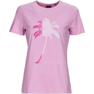 T-shirt με κοντά μανίκια BOSS C_Elogo_print5 Ροζ Small θηλυκός T-shirt με κοντά μανίκια BOSS C_Elogo_print5 Ροζ Small θηλυκός