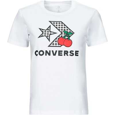 T-shirt με κοντά μανίκια Converse CHERRY STAR CHEVRON INFILL TEE WHITE Άσπρο Small θηλυκός T-shirt με κοντά μανίκια Converse CHERRY STAR CHEVRON INFILL TEE WHITE Άσπρο Small θηλυκός