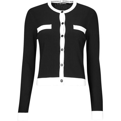 Μπουφάν / Ζακέτες Karl Lagerfeld CLASSIC LSLV CARDIGAN Black Medium θηλυκός Μπουφάν / Ζακέτες Karl Lagerfeld CLASSIC LSLV CARDIGAN Black Medium θηλυκός